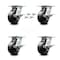 Service Caster 5 Inch Polyolefin Caster Set with Ball Bearing and Brakes/Swivel Locks SCC SCC-35S520-POB-SLB-BSL-4 - alternate 1